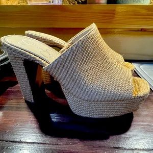 Jessica Simpson woven heels